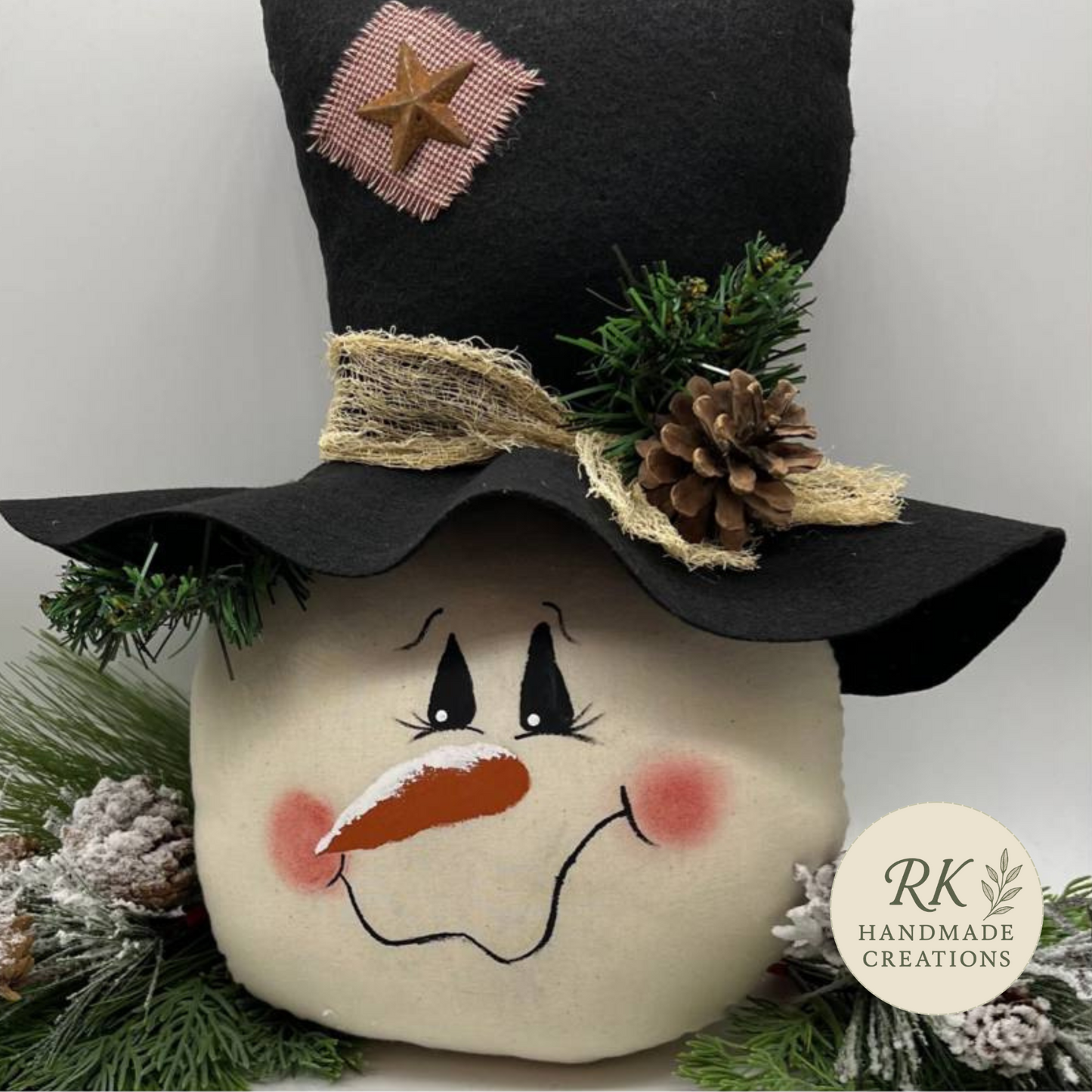 Snowman winter wreath attachment centerpiece