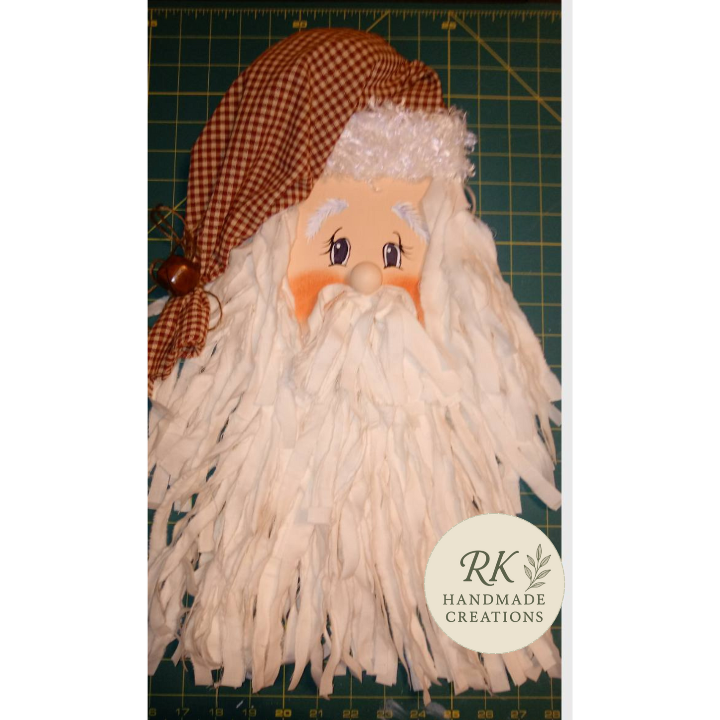 Handmade Santa Wreath Attachment | Christmas Décor | 23” Tall