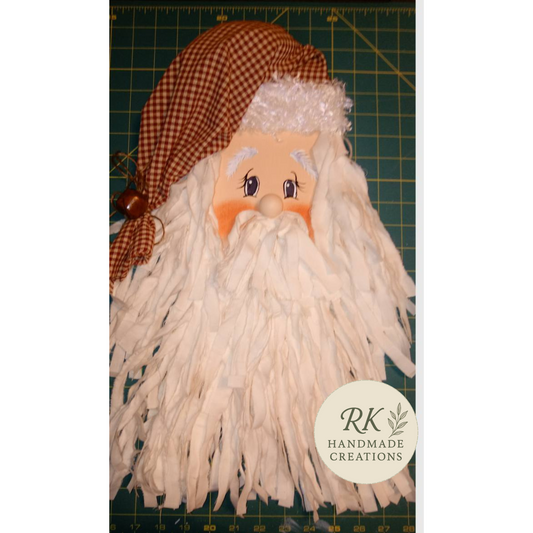 Handmade Santa Wreath Attachment | Christmas Décor | 23” Tall
