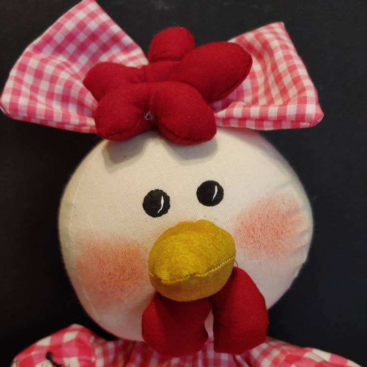 Handmade Chicken Wreath Attachment or Table Sitter | Watermelon Dress