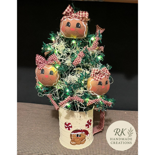 Handmade Gingerbread Christmas Tree | Lighted Holiday Table Décor
