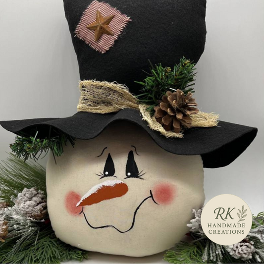 Snowman winter wreath attachment centerpiece