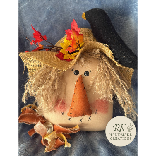 Handmade Scarecrow Head Wreath Attachment | Fall Farmhouse Décor