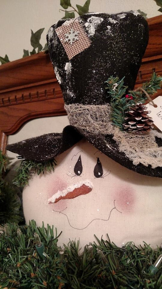 Snowman winter wreath attachment centerpiece