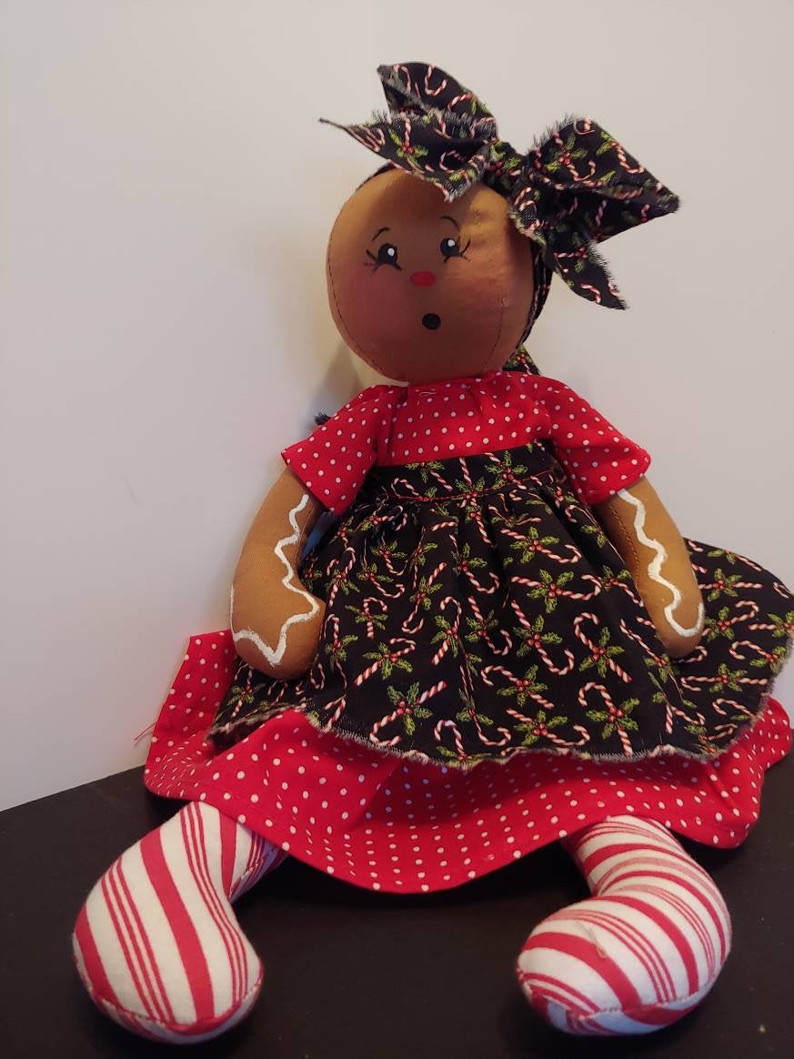 Gingerbread doll wreath attachment centerpiece