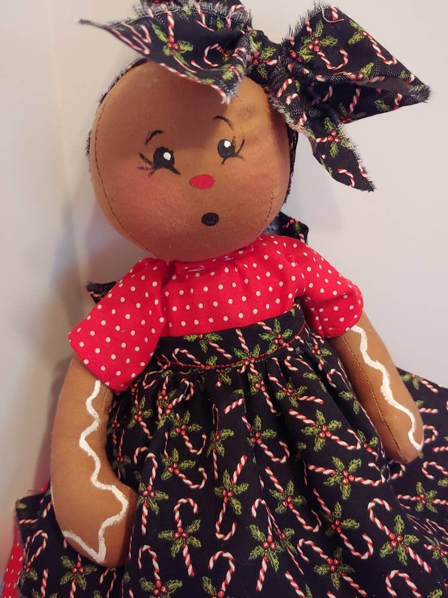 Gingerbread doll wreath attachment centerpiece