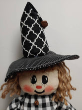 Load image into Gallery viewer, Witch harlequin wreath attachment doll
